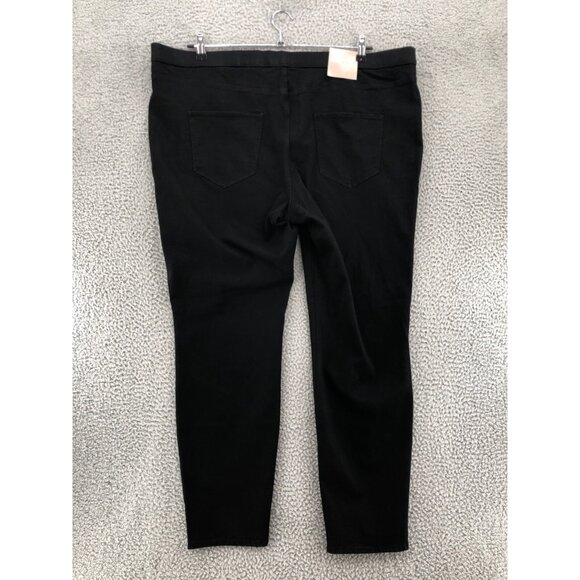 H&M Jeans Womens 26 Plus Black Super Stretch Skinny Pull On Casual Modern NWT - Picture 3 of 11